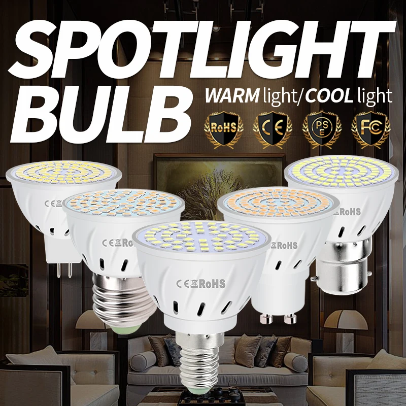 LED E27 Corn Light Bulb E14 Spotlight LED Lampada 48 60 80 GU10 Ampoule LED Lamp MR16 Home Lighting 220V B22 Chandelier 2835 SMD
LED E27 Corn Light Bulb E14 Spotlight LED Lampada 48 60 80 GU10 Ampoule LED Lamp MR16 Home Lighting 220V B22 Chandelier 2835 SMD