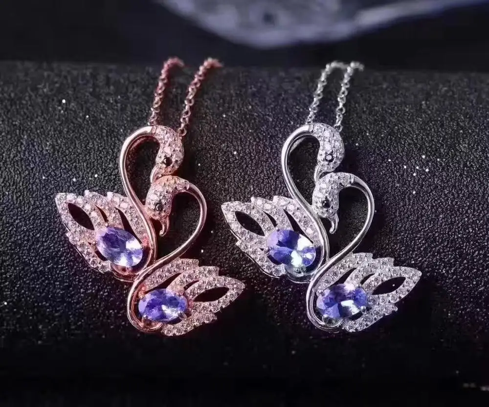 High Quality 100% Natural Real Tanzanite Necklace Pendant S925 Sterling Silver Women's Color Gemstone Natural Jewelry
High Quality 100% Natural Real Tanzanite Necklace Pendant S925 Sterling Silver Women's Color Gemstone Natural Jewelry