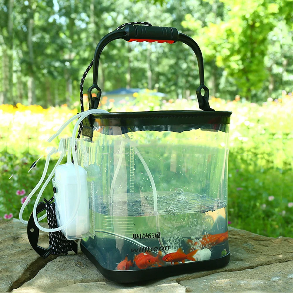 Outdoor 10/12L Large-Capacity Waterproof Fishing Transparent Bucket Portable Buckets Fish Storage Bag Equipment Water Tank Bag
Outdoor 10/12L Large-Capacity Waterproof Fishing Transparent Bucket Portable Buckets Fish Storage Bag Equipment Water Tank Bag
