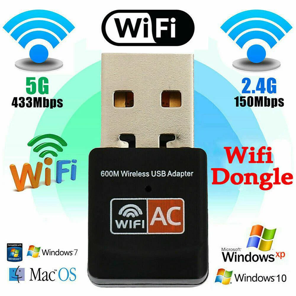 USB Wifi Adapter 600mbps Wi Fi Adapter Lan Wifi Dongle AC Wifi Receiver Antenna USB Ethernet PC 5 Ghz Wireless External
USB Wifi Adapter 600mbps Wi Fi Adapter Lan Wifi Dongle AC Wifi Receiver Antenna USB Ethernet PC 5 Ghz Wireless External