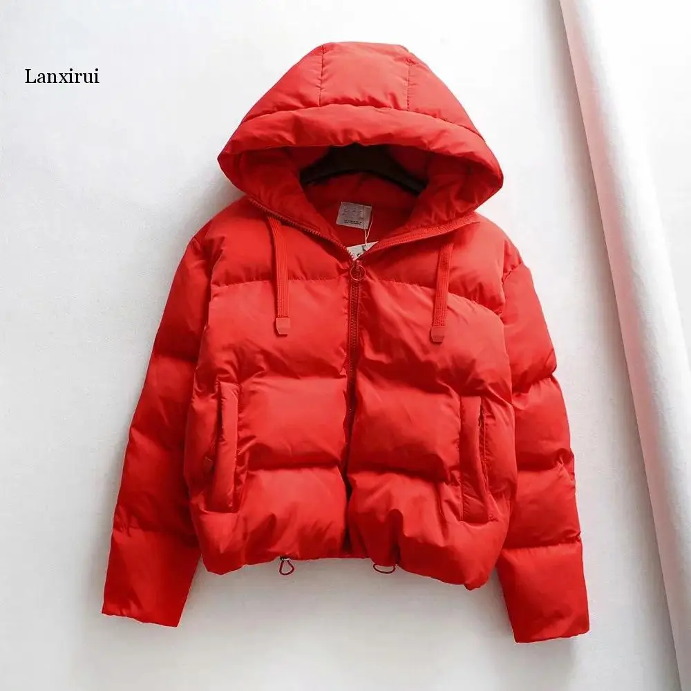 Winter Hooded Parkas Woman Warm red Jacket Cotton Padded Jacket Woman Coat Thicken Casual Women Short Puffer Jacket
Winter Hooded Parkas Woman Warm red Jacket Cotton Padded Jacket Woman Coat Thicken Casual Women Short Puffer Jacket