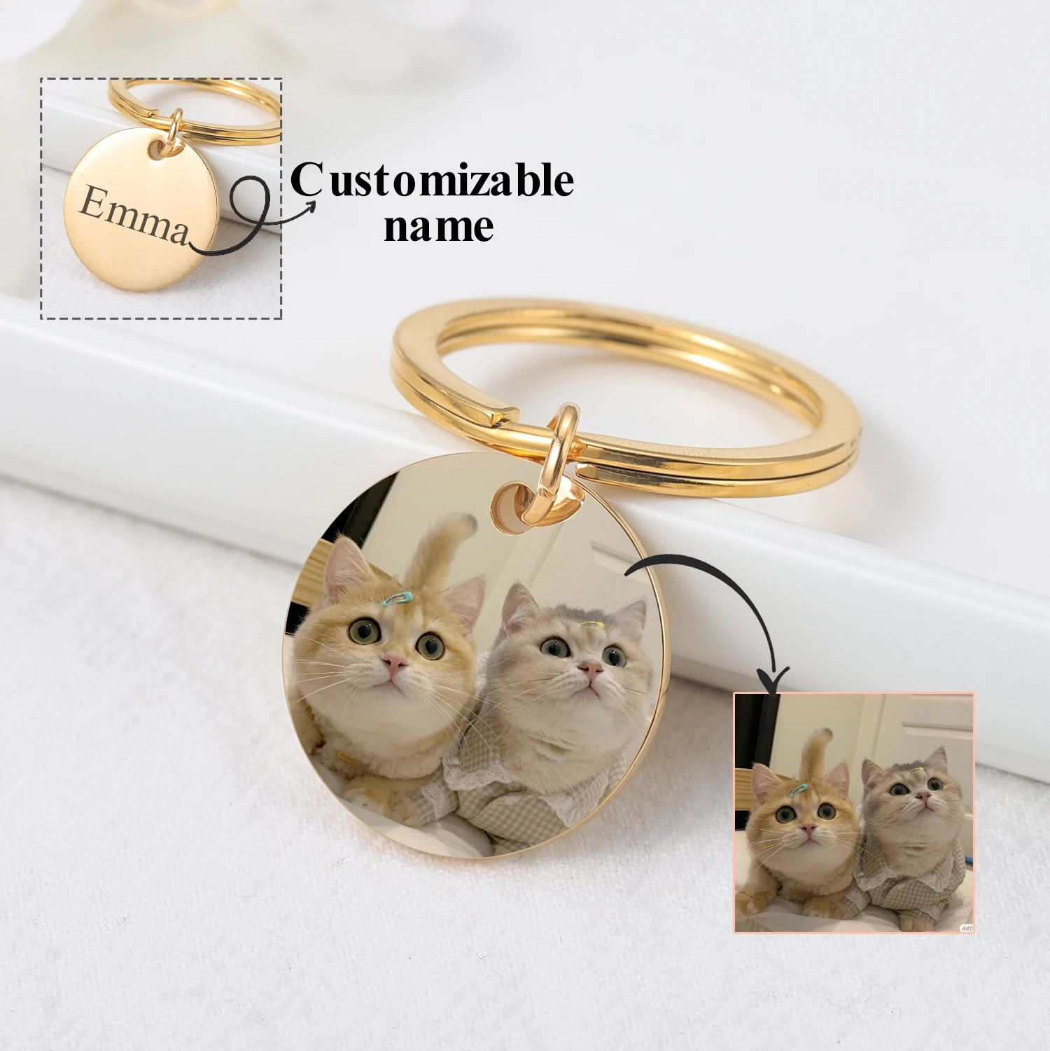 MYDIY Custom Keychain Picture Keyring Dog Photo Keychain Pet Personalized Custom Photo Keychain Memorial Gift For Pet Lover Gift
MYDIY Custom Keychain Picture Keyring Dog Photo Keychain Pet Personalized Custom Photo Keychain Memorial Gift For Pet Lover Gift