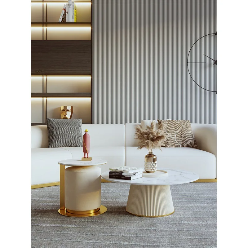 Italian light luxury slate coffee table modern new with stool net red round sofa coffee table combination high-end ordered
Italian light luxury slate coffee table modern new with stool net red round sofa coffee table combination high-end ordered