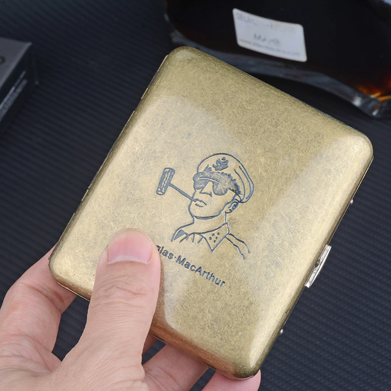 Vintage Men's Cigarette Case Metal Tobacco Box ultra-thin Cigarette Holder for 20pcs Cigarettes Smoking Accessory on Sale
Vintage Men's Cigarette Case Metal Tobacco Box ultra-thin Cigarette Holder for 20pcs Cigarettes Smoking Accessory on Sale