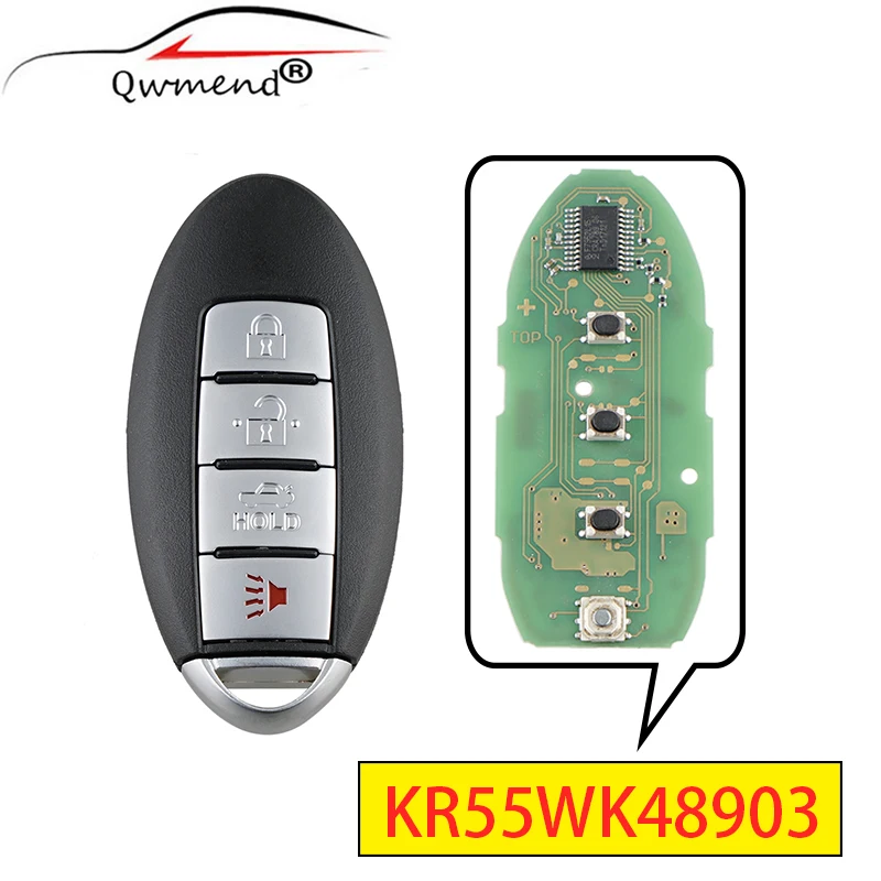 QWMEND 4 Button Car Remote Key for Nissan KR55WK48903 PCF7952 Chip for Nissan Altima Maxima Car Key 315Mhz
QWMEND 4 Button Car Remote Key for Nissan KR55WK48903 PCF7952 Chip for Nissan Altima Maxima Car Key 315Mhz