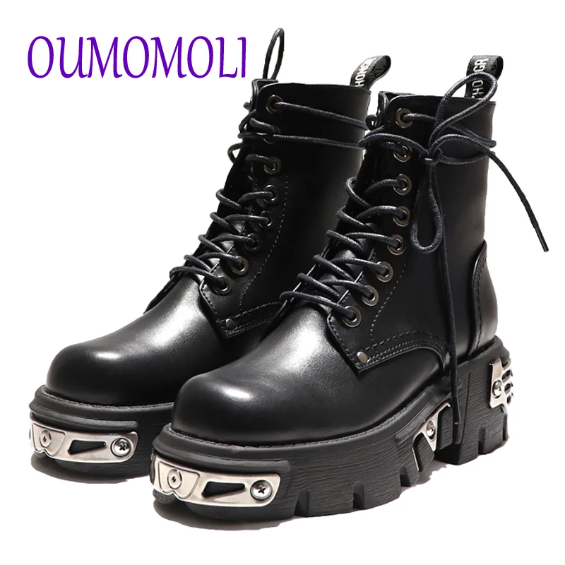 6CM Punk Style Platform Women Ankle Boots Women's Motorcycle Boot Fashion Ladies Chunky Shoes Metal Decor Black V143
6CM Punk Style Platform Women Ankle Boots Women's Motorcycle Boot Fashion Ladies Chunky Shoes Metal Decor Black V143