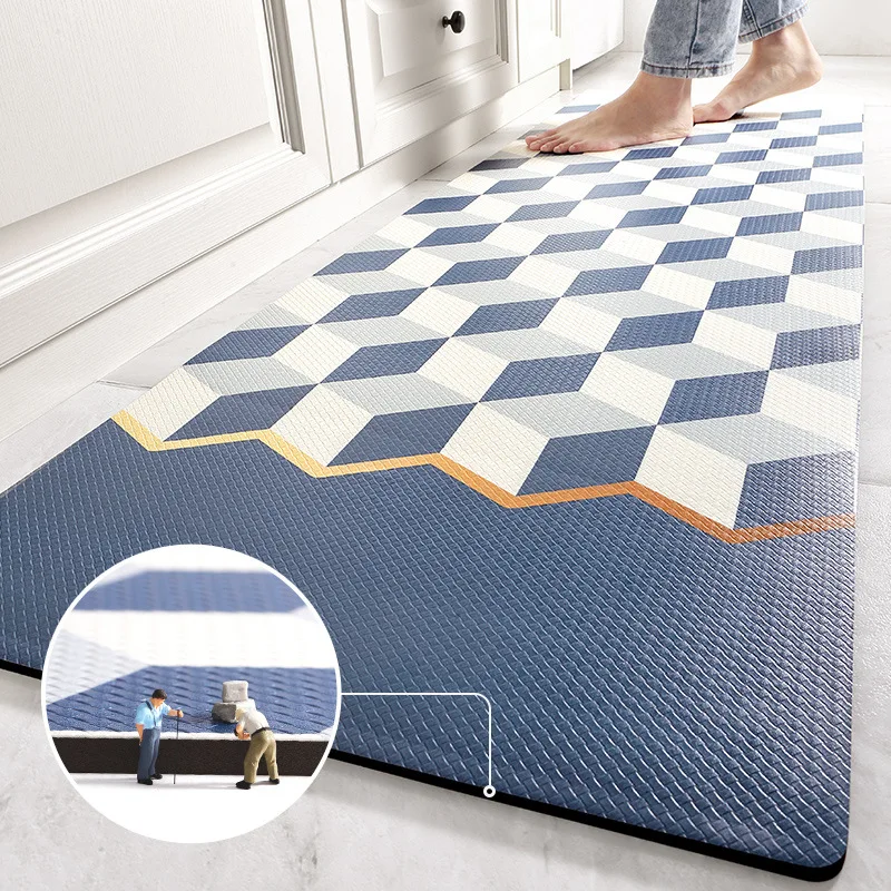 New home anti slip and oil proof kitchen mat home PU leather foot pad geometric strip carpet
New home anti slip and oil proof kitchen mat home PU leather foot pad geometric strip carpet