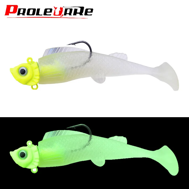 1Pcs Jig Head Wobbler soft bait 90mm 16.5g Luminous body fishing lures Crankbait Artificial Silicone bait Bass Fishing Tackle
1Pcs Jig Head Wobbler soft bait 90mm 16.5g Luminous body fishing lures Crankbait Artificial Silicone bait Bass Fishing Tackle
