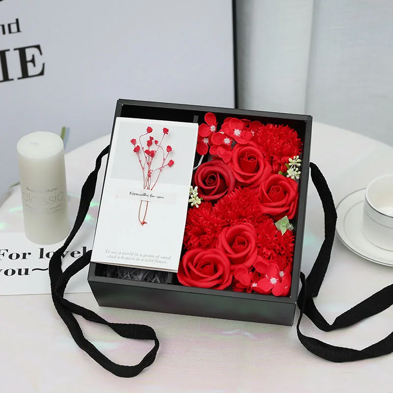 Soap Rose Flower Gift Box Artificial Flower Couple Birthday Wedding Valentine's Day Christmas Gift Box Lipstick Jewelry Gift Box
Soap Rose Flower Gift Box Artificial Flower Couple Birthday Wedding Valentine's Day Christmas Gift Box Lipstick Jewelry Gift Box