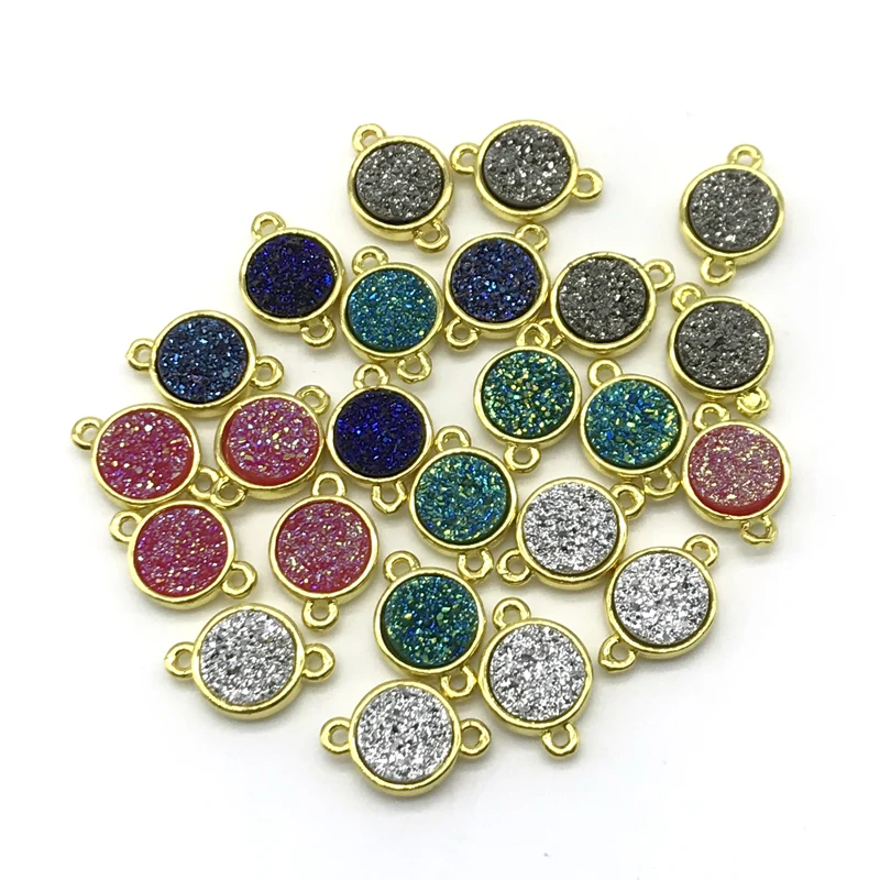 10pcs/lot Jewelry Accessories Druzy Agate Resin Stones Connector For Jewelry Handmade
10pcs/lot Jewelry Accessories Druzy Agate Resin Stones Connector For Jewelry Handmade