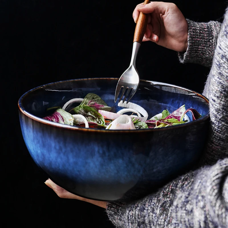 2400ml Super big salad bowl ceramic blue porcelain dropping bowl wholesale tableware deep bowl deep blue big capacity bowl
2400ml Super big salad bowl ceramic blue porcelain dropping bowl wholesale tableware deep bowl deep blue big capacity bowl