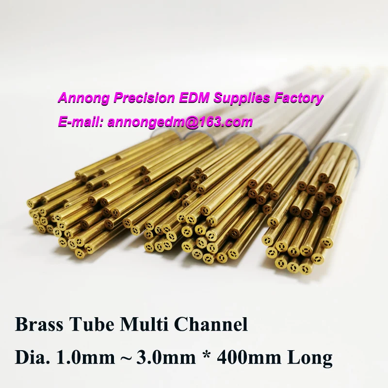 2.6x400mm (50pcs) Brass Tube Multi Channel for small hole drilling edm machine. EDM Drill Electrode Tube Brass (8 type hole)
2.6x400mm (50pcs) Brass Tube Multi Channel for small hole drilling edm machine. EDM Drill Electrode Tube Brass (8 type hole)