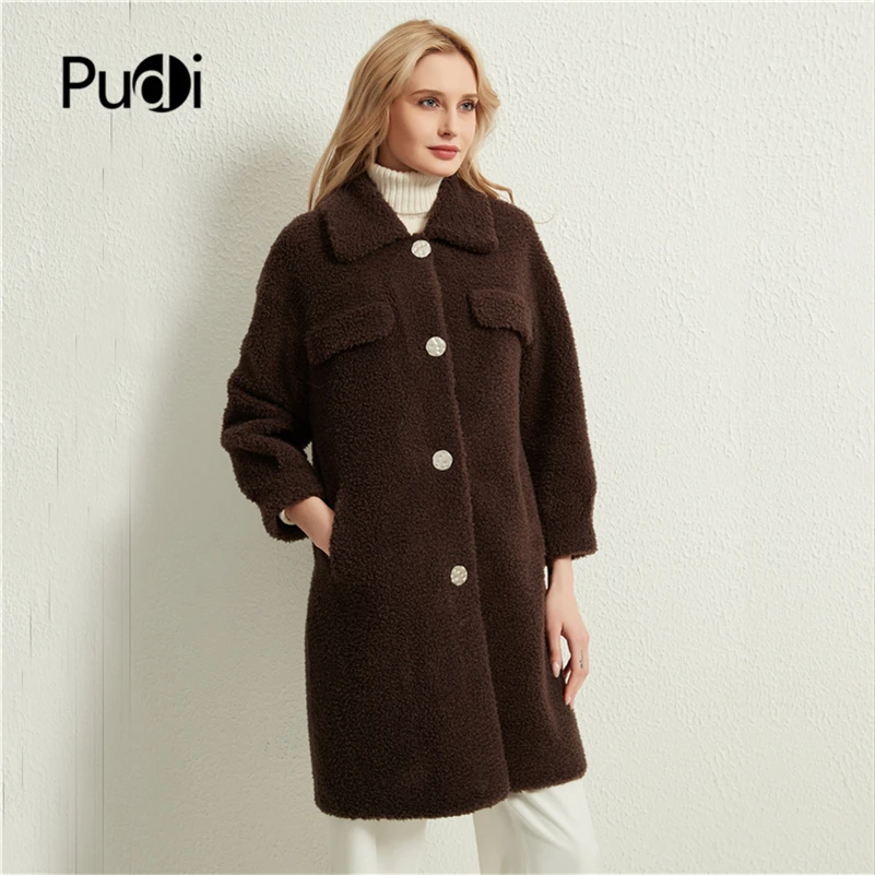 Pudi Women Long Real Sheep Fur Coat Jacket Female Winter Wool Fur Jackets Parka Trench H98917
Pudi Women Long Real Sheep Fur Coat Jacket Female Winter Wool Fur Jackets Parka Trench H98917