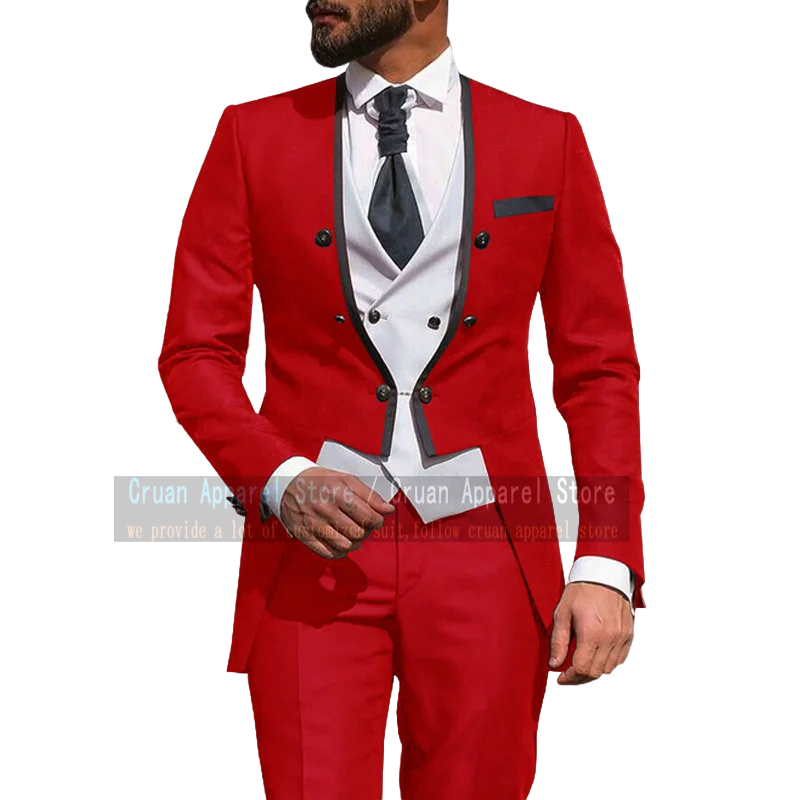 Tailor-made Fashion Red Suit Men Set Slim Fit Groomsmen Groom Marriage Wedding Dress Tuxedo Chic Prom Blazer Vest Pants 3 Pieces
Tailor-made Fashion Red Suit Men Set Slim Fit Groomsmen Groom Marriage Wedding Dress Tuxedo Chic Prom Blazer Vest Pants 3 Pieces