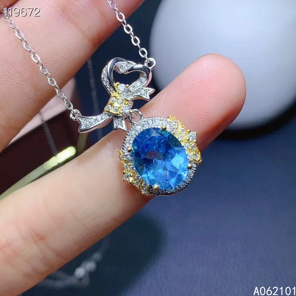 KJJEAXCMY fine Jewelry 925 Sterling Silver Natural blue topaz Girl lovely Pendant Necklace Support Test Chinese style with box
KJJEAXCMY fine Jewelry 925 Sterling Silver Natural blue topaz Girl lovely Pendant Necklace Support Test Chinese style with box