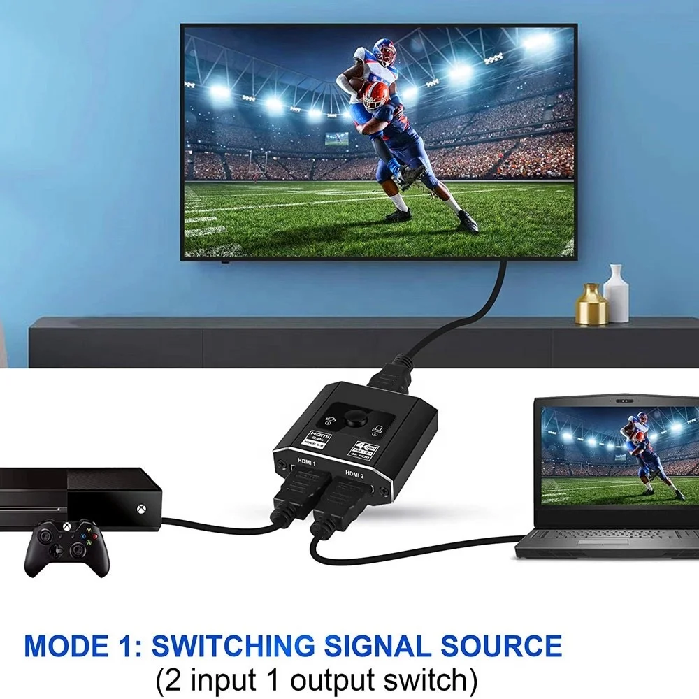 HDMI2.0 интеллектуальный коммутатор с одним для двух 4K HD два в одном преобразователь сигнала переключения с AB 4k60hz HDCP2.2
HDMI2.0 интеллектуальный коммутатор с одним для двух 4K HD два в одном преобразователь сигнала переключения с AB 4k60hz HDCP2.2