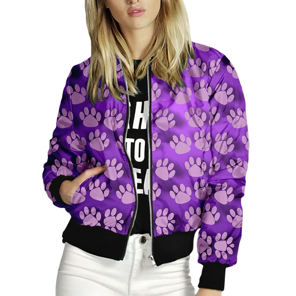 2021 Spring Autumn Cute Print Jackets Women Casual Zipper Bomber Jacket Long Sleeve Coat Female Fashion Classic Slim Outerwears
2021 Spring Autumn Cute Print Jackets Women Casual Zipper Bomber Jacket Long Sleeve Coat Female Fashion Classic Slim Outerwears