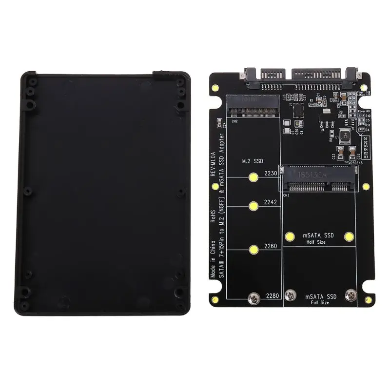 Карта-адаптер NGFF M.2 B + M Key Mini PCI-E или mSATA SSD для SATA III, 2 в 1, для полного Msata SSD/ 2230/2242/2260/22x80 M2
Карта-адаптер NGFF M.2 B + M Key Mini PCI-E или mSATA SSD для SATA III, 2 в 1, для полного Msata SSD/ 2230/2242/2260/22x80 M2