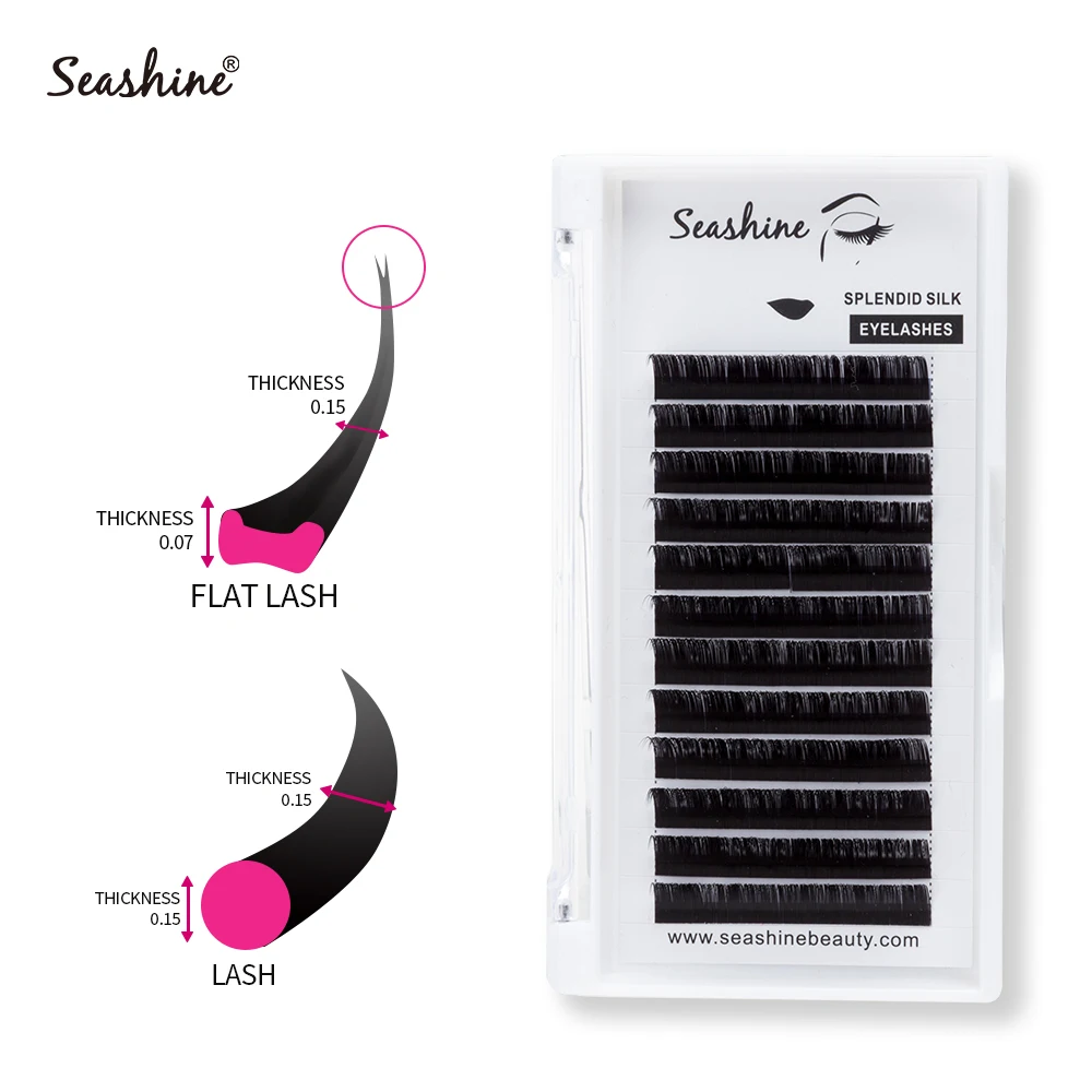 Seashine Black Ellipse Flat Lashes Extensions Back to School Lash matte Split Tip profession Soft Silk Flat Eyelashes
Seashine Black Ellipse Flat Lashes Extensions Back to School Lash matte Split Tip profession Soft Silk Flat Eyelashes