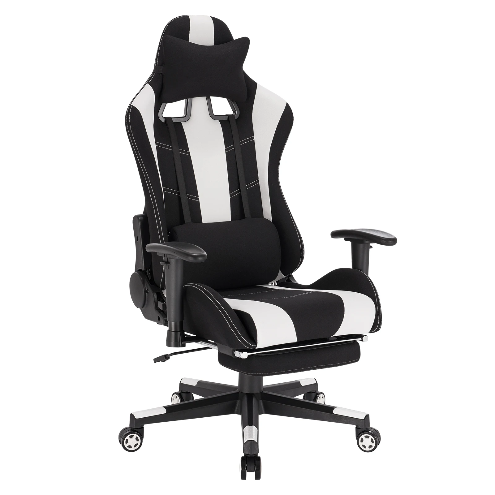 Swivel Racing Chair Gaming Chair Height Adjustable Fabric Office Chair with Rocking Function Armchair Ergonomic Chair for WCG
Swivel Racing Chair Gaming Chair Height Adjustable Fabric Office Chair with Rocking Function Armchair Ergonomic Chair for WCG