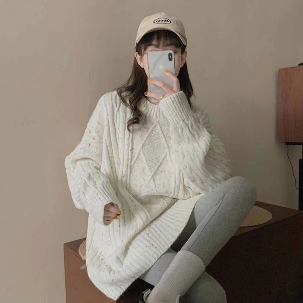 New Autumn Twist Sweater Woman O-neck Long-sleeve Loose Knitting Pullovers Jumper Female Apricot Warm Knitted Tops 2022
New Autumn Twist Sweater Woman O-neck Long-sleeve Loose Knitting Pullovers Jumper Female Apricot Warm Knitted Tops 2022