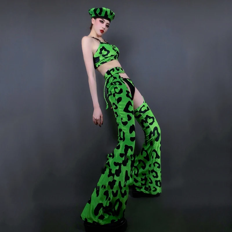 Green Leopard Bra Hollow Pants Sexy Pole Dance Gogo Costumes Women Nightclub DJ DS Stage Performance Rave Outfits DWY6125
Green Leopard Bra Hollow Pants Sexy Pole Dance Gogo Costumes Women Nightclub DJ DS Stage Performance Rave Outfits DWY6125