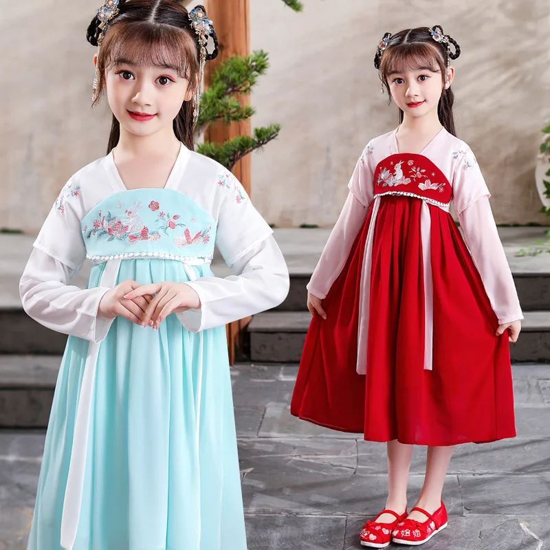Новинка весна-лето 2020 детские сказочные костюмы Hanfu для девочек в китайском стиле сценический костюм Тан с длинными рукавами
Новинка весна-лето 2020 детские сказочные костюмы Hanfu для девочек в китайском стиле сценический костюм Тан с длинными рукавами