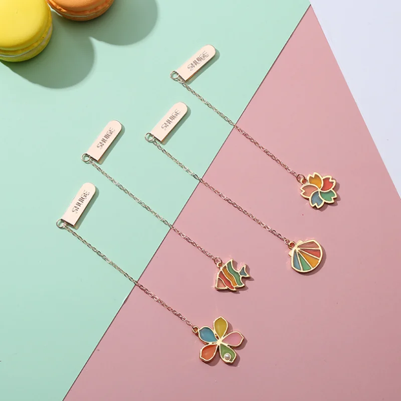 4pc Metal Fish Colorful Shells Bookmark Student Exquisite Study Office Stationery Accessories Cute Girl Decorative Book Holder
4pc Metal Fish Colorful Shells Bookmark Student Exquisite Study Office Stationery Accessories Cute Girl Decorative Book Holder