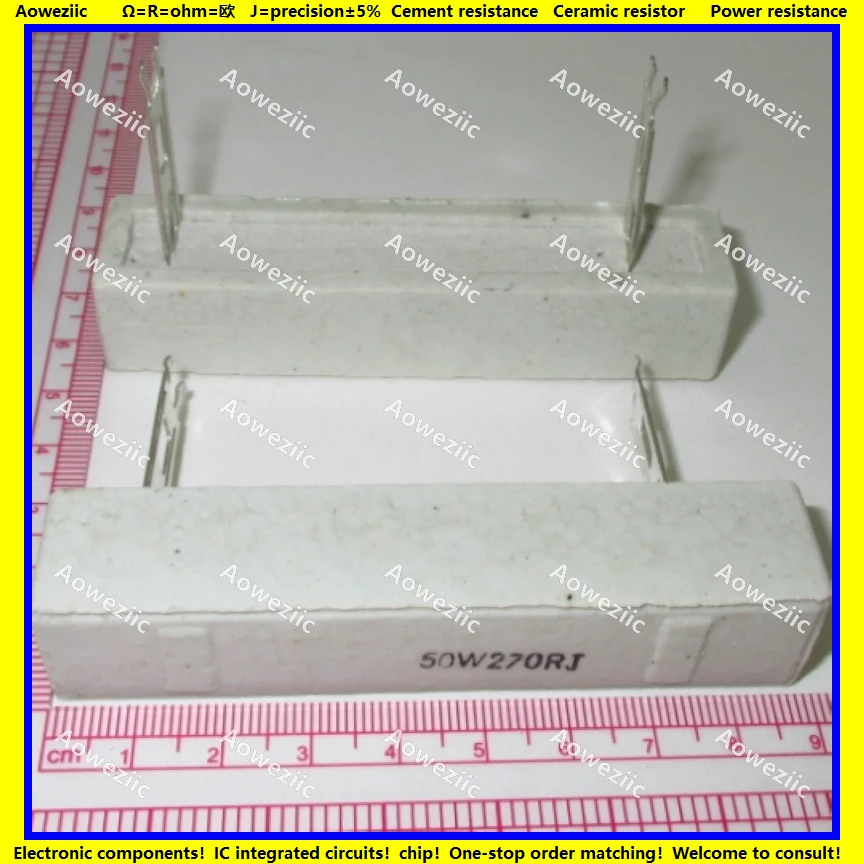 2Pcs 50W270RJ 50W 270 ohm +/- 5% Horizontal cement resistor 50W270ΩJ Cement resistance 50W270R 270OHM Ceramic resistor plug-in
2Pcs 50W270RJ 50W 270 ohm +/- 5% Horizontal cement resistor 50W270ΩJ Cement resistance 50W270R 270OHM Ceramic resistor plug-in