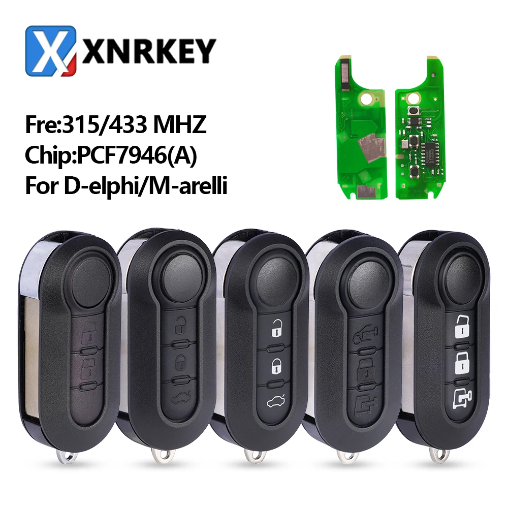 XNRKEY 2/3 Button Flip Remote Key PCF7946 433Mhz for Fiat 500 500L Punto Florino Doblo Qubo for Delphi/Marelli BSI System
XNRKEY 2/3 Button Flip Remote Key PCF7946 433Mhz for Fiat 500 500L Punto Florino Doblo Qubo for Delphi/Marelli BSI System