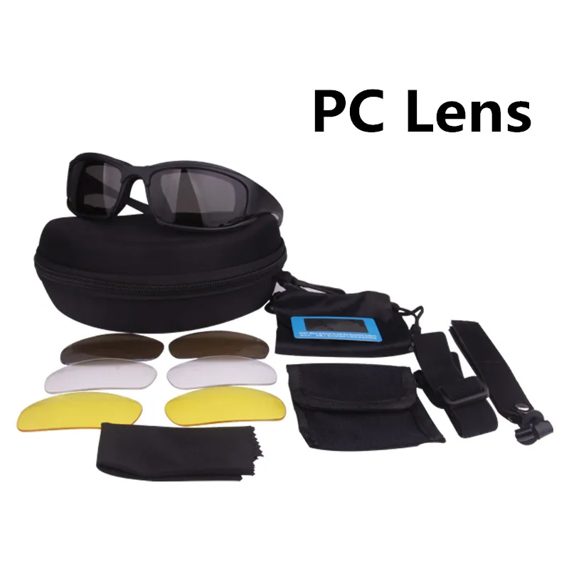 PC Glasses Army UV Protection Sunglasses Military Goggles 4 Lens Kit War Game Tactical Men's Glasses
PC Glasses Army UV Protection Sunglasses Military Goggles 4 Lens Kit War Game Tactical Men's Glasses