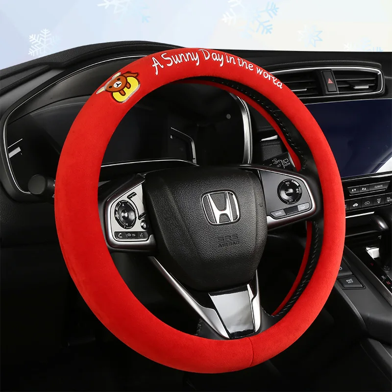 New car steering wheel cover plush winter warm printed cartoon bear models universal car cover
New car steering wheel cover plush winter warm printed cartoon bear models universal car cover