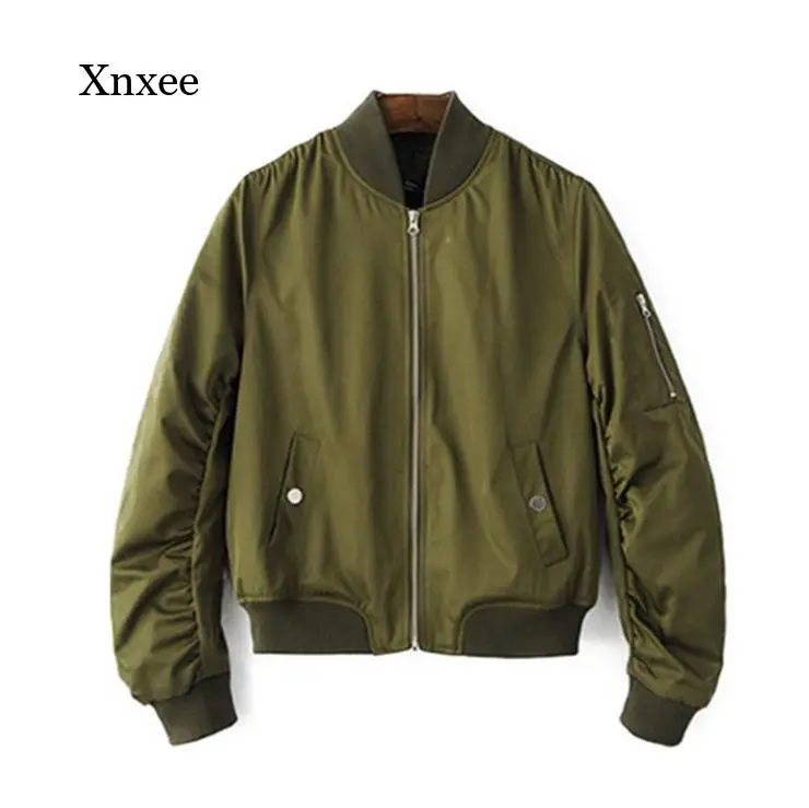 Winter Women's Bomber Jacket Oversized Long-Sleeved Basic Coat Zipper Army Green Black Loose Baseball Uniform Jacket
Winter Women's Bomber Jacket Oversized Long-Sleeved Basic Coat Zipper Army Green Black Loose Baseball Uniform Jacket