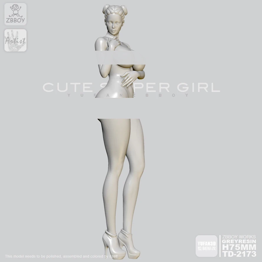 1/24 Resin Figure Kits Angel beautiful girl resin Model Self-assembled 75mm TD-2173
1/24 Resin Figure Kits Angel beautiful girl resin Model Self-assembled 75mm TD-2173