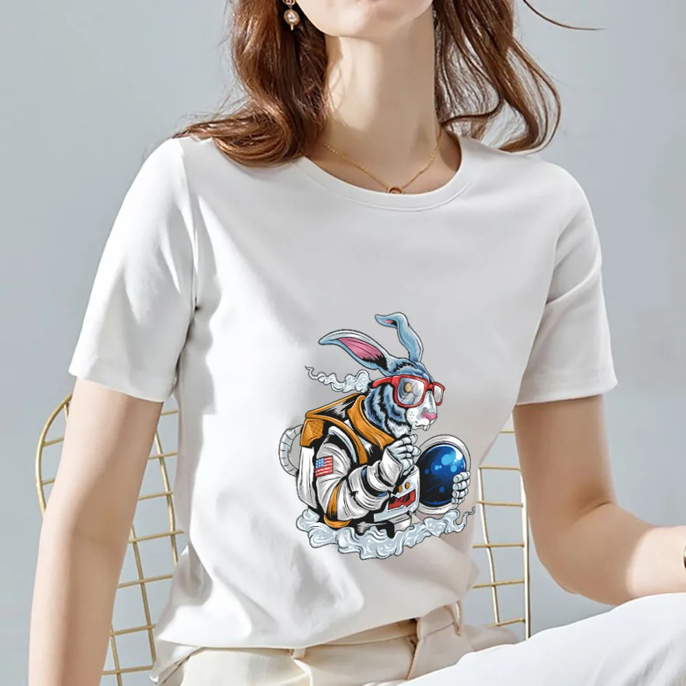 T-shirt Summer Women Wild Round Neck Summer Commuter Space Rabbit Print Ladies Self-cultivation Breathable Comfortable T-shirt
T-shirt Summer Women Wild Round Neck Summer Commuter Space Rabbit Print Ladies Self-cultivation Breathable Comfortable T-shirt