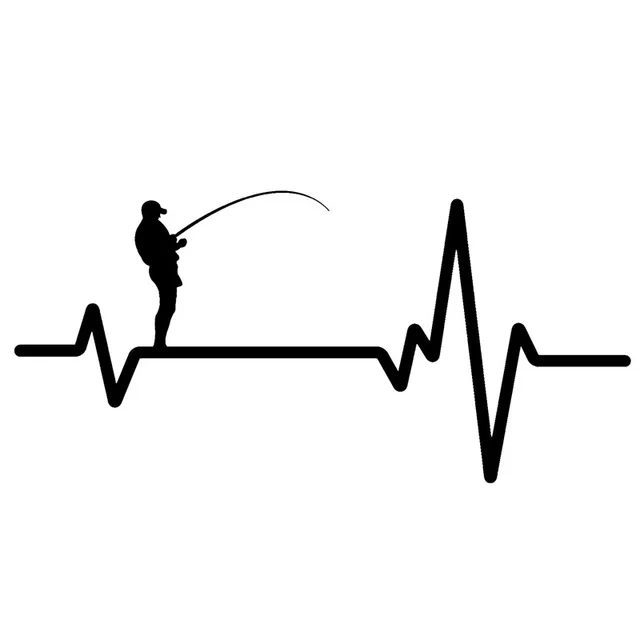 16.5CM*7.8CM Car Sticker Fishing Deep Sea Man Heartbeat Vinyl 
16.5CM*7.8CM Car Sticker Fishing Deep Sea Man Heartbeat Vinyl