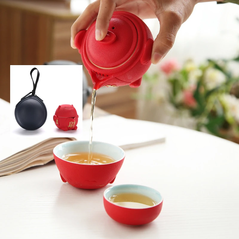 wealthy cat design porcelain tea pot matching cup portable tea set for travel Chinese kungfu teasets on sales
wealthy cat design porcelain tea pot matching cup portable tea set for travel Chinese kungfu teasets on sales