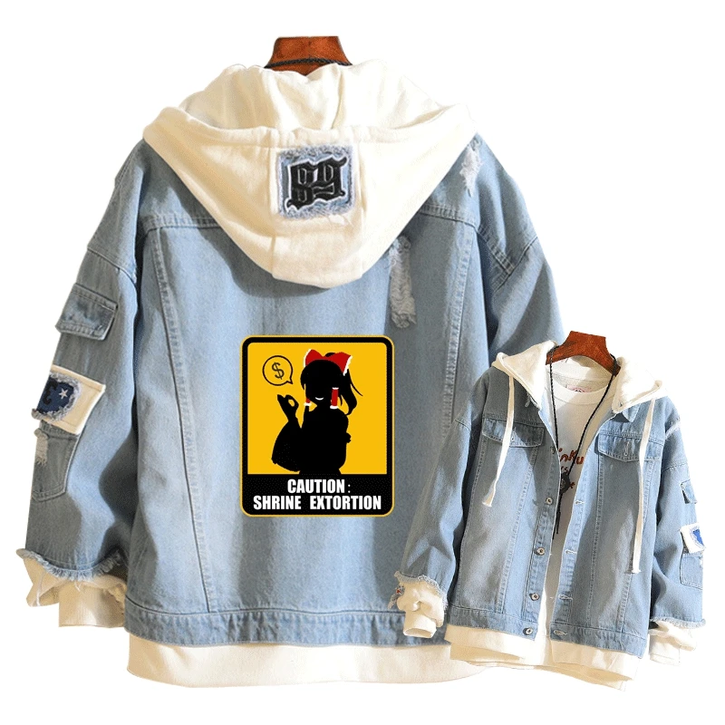 TouHou Project Women Demin Jacket Kirisame Marisa Anime Sweatshirt Harajuku Jeans Hooded Streetwear Cartoon Couple Clothes
TouHou Project Women Demin Jacket Kirisame Marisa Anime Sweatshirt Harajuku Jeans Hooded Streetwear Cartoon Couple Clothes