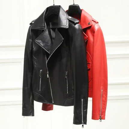 New Fashion 2020 Women Motorcycle Biker Genuine Leather Short Slim Jacket Lady Black Real Sheepskin Coats Outwear LX2165
New Fashion 2020 Women Motorcycle Biker Genuine Leather Short Slim Jacket Lady Black Real Sheepskin Coats Outwear LX2165