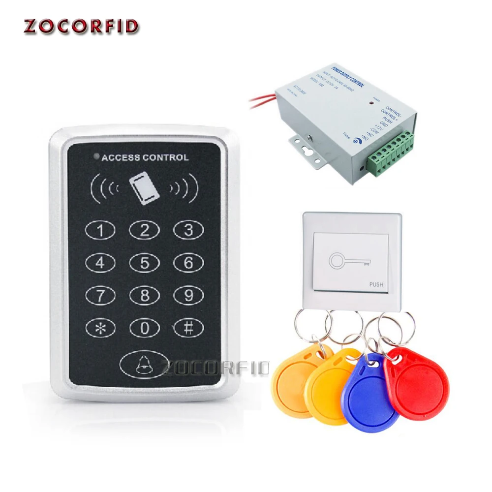 RFID Access Control Keypad Door Opener Electronic Lock System 10pcs RFID Keychains+Power supply+button
RFID Access Control Keypad Door Opener Electronic Lock System 10pcs RFID Keychains+Power supply+button
