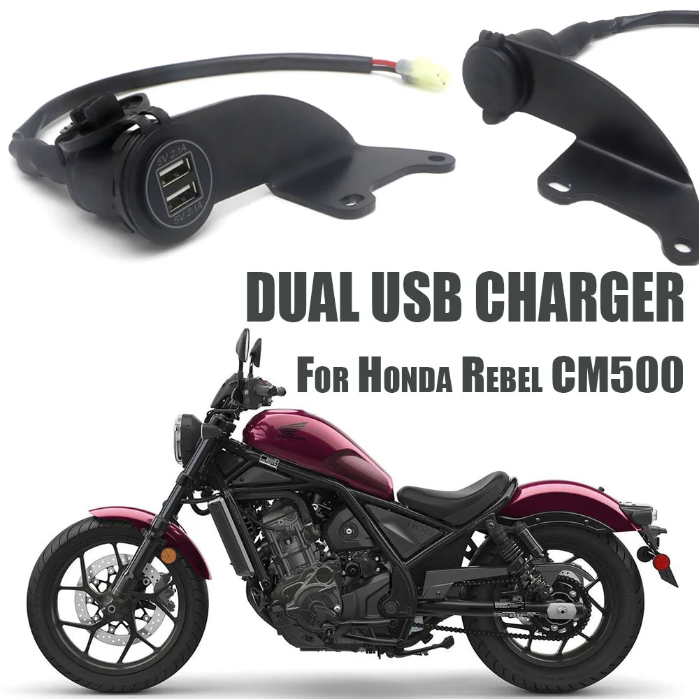 Motorcycle For Honda Rebel CM500 CM 500 Dual USB Charger Cigarette Lighter Adapter Phone Charger Double USB Port W/ LED Light
Motorcycle For Honda Rebel CM500 CM 500 Dual USB Charger Cigarette Lighter Adapter Phone Charger Double USB Port W/ LED Light