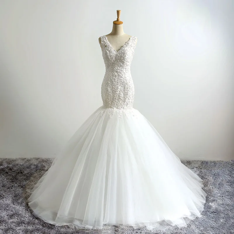 Lace Mermaid Wedding Dress 2020 Plus Size Vestidos de Novia Customized Wedding Gowns Real Photo
Lace Mermaid Wedding Dress 2020 Plus Size Vestidos de Novia Customized Wedding Gowns Real Photo