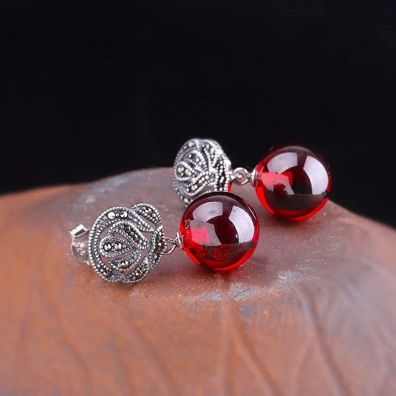 Uglyless Vintage Marcasite Flower Earrings for Women Nature Pearl Garnet Dangle Earrings Real 925 Silver Gemstones Jewelry E1454
Uglyless Vintage Marcasite Flower Earrings for Women Nature Pearl Garnet Dangle Earrings Real 925 Silver Gemstones Jewelry E1454