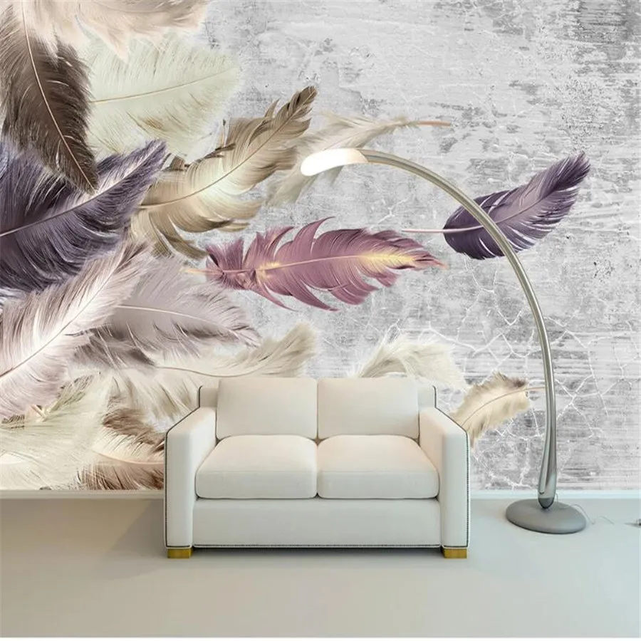 Custom 3D Wallpaper Mural Cement Texture Feather Living Room Bedroom Background Wall Paper Decorative Painting
Custom 3D Wallpaper Mural Cement Texture Feather Living Room Bedroom Background Wall Paper Decorative Painting