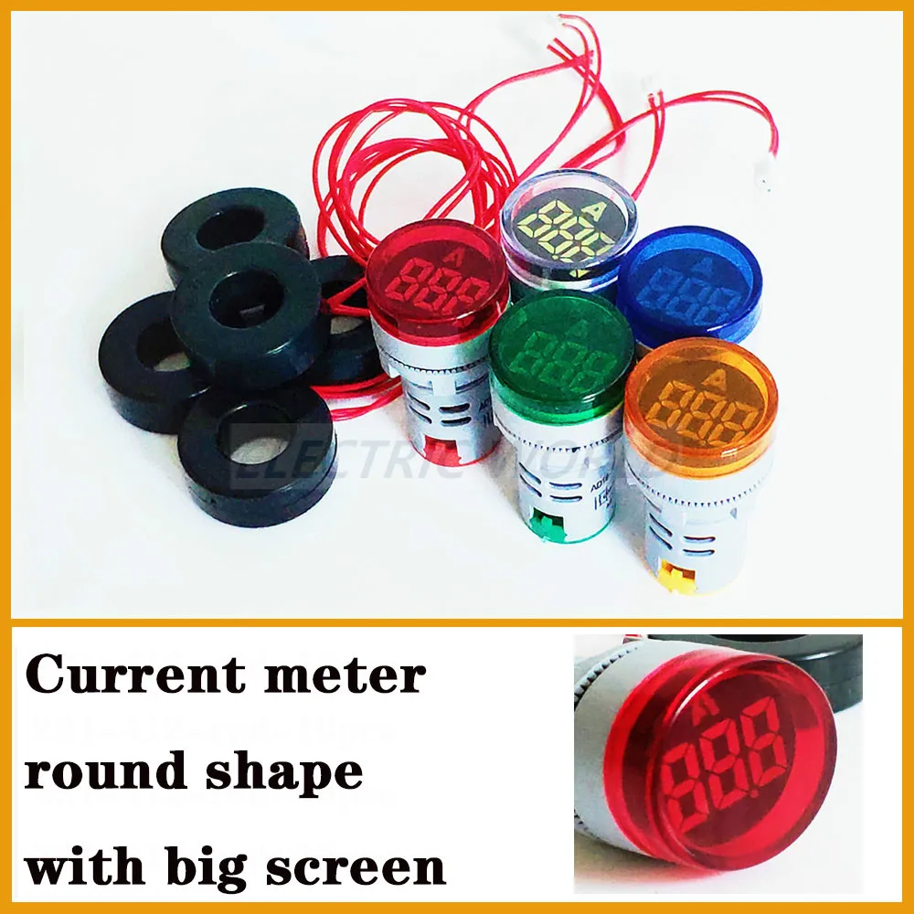 Current Meter 22mm LED Digital Display Gauge Indicator Signal Lamp round screen ammeter Lights Tester Combo measuring Meter
Current Meter 22mm LED Digital Display Gauge Indicator Signal Lamp round screen ammeter Lights Tester Combo measuring Meter