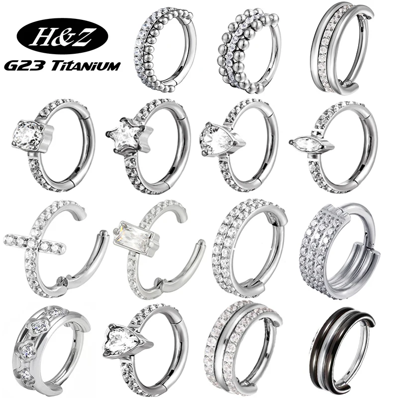 F136 Titanium Piercing Earrings Daith Hinged Septum Clicker Zircon Helix Conch Nose Ring Cartilage Tragus Piercing Body Jewelry
F136 Titanium Piercing Earrings Daith Hinged Septum Clicker Zircon Helix Conch Nose Ring Cartilage Tragus Piercing Body Jewelry