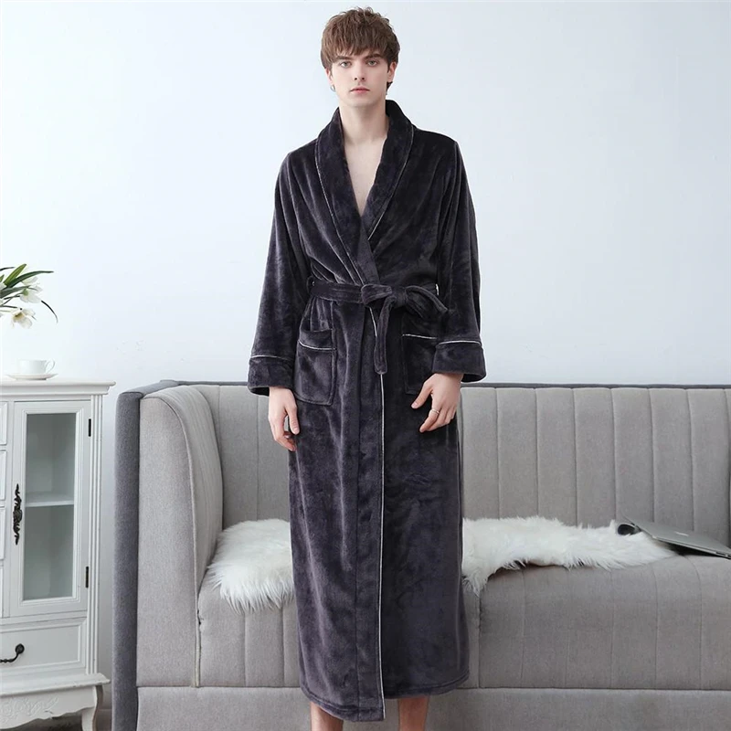 Kimono Gown Male Robe Bathrobe Flannel Bathrobe Nightwear Casual Intimate Lingerie Coral Fleece Sleepwear Nightgown
Kimono Gown Male Robe Bathrobe Flannel Bathrobe Nightwear Casual Intimate Lingerie Coral Fleece Sleepwear Nightgown