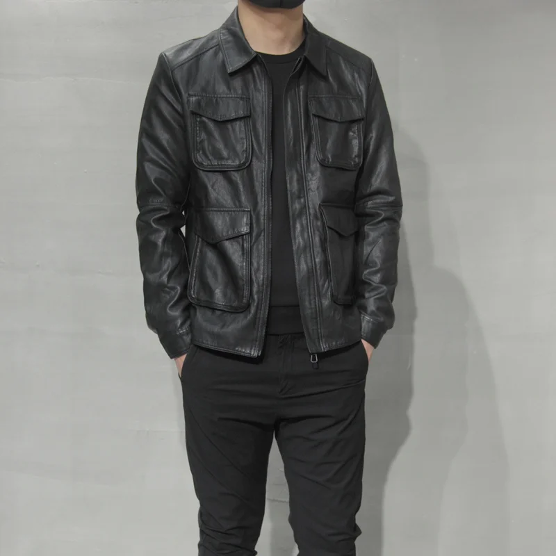 Autumn 2022 Winter PU Leather Jacket Male Fashion Chic Motorcycle Leather Coat Handsome High Street Casual Loose Jackets B645
Autumn 2022 Winter PU Leather Jacket Male Fashion Chic Motorcycle Leather Coat Handsome High Street Casual Loose Jackets B645