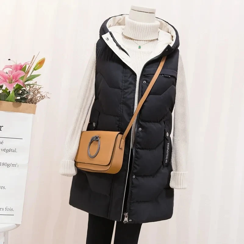 2023 New Autumn Winter Women Vest & Waistcoat Long Down Cotton Jacket Loose Oversize Jacket Sleeveless Womens Hooded Jacket 3XL
2023 New Autumn Winter Women Vest & Waistcoat Long Down Cotton Jacket Loose Oversize Jacket Sleeveless Womens Hooded Jacket 3XL