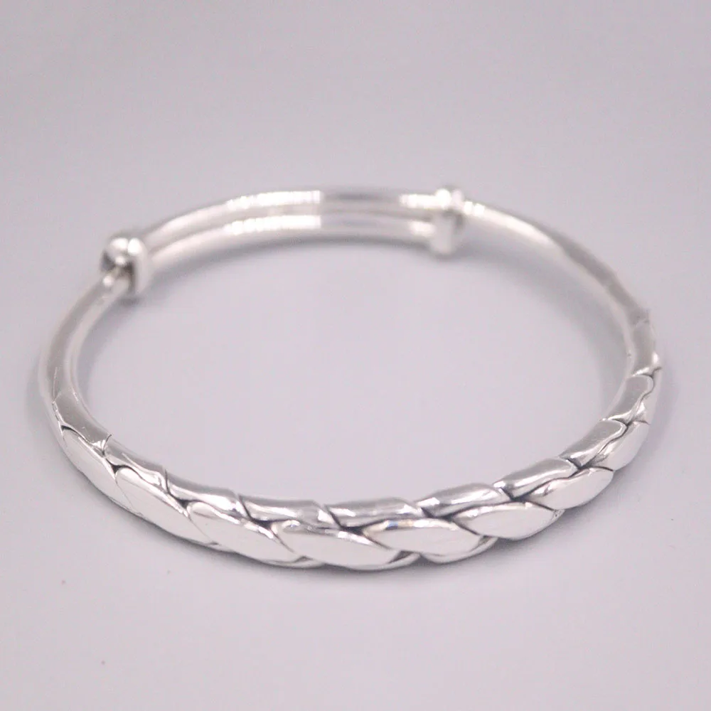 Fine Pure S999 Sterling Silver Bangle Women 8mm Weave Figure Link Bracelet 60-65mm 34-36g
Fine Pure S999 Sterling Silver Bangle Women 8mm Weave Figure Link Bracelet 60-65mm 34-36g